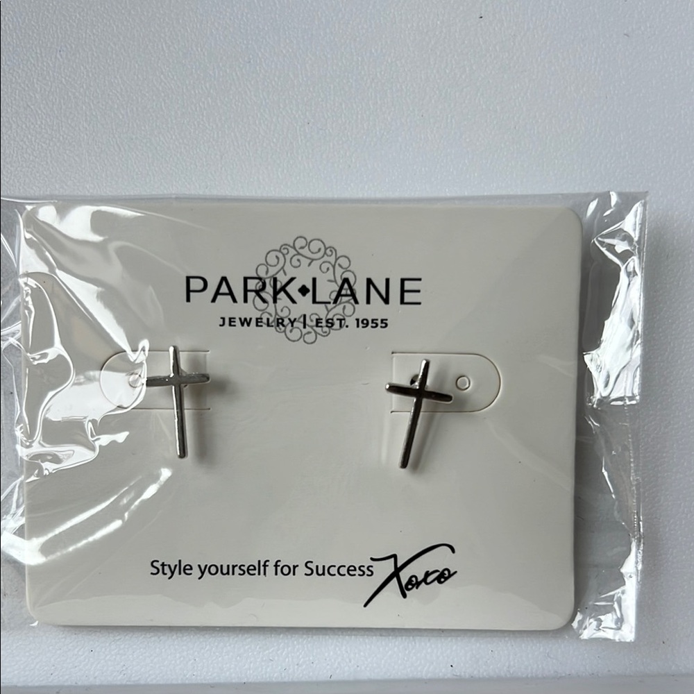 Park Lane Silver Cross Earrings